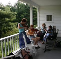Jinkers on the Farm House porch